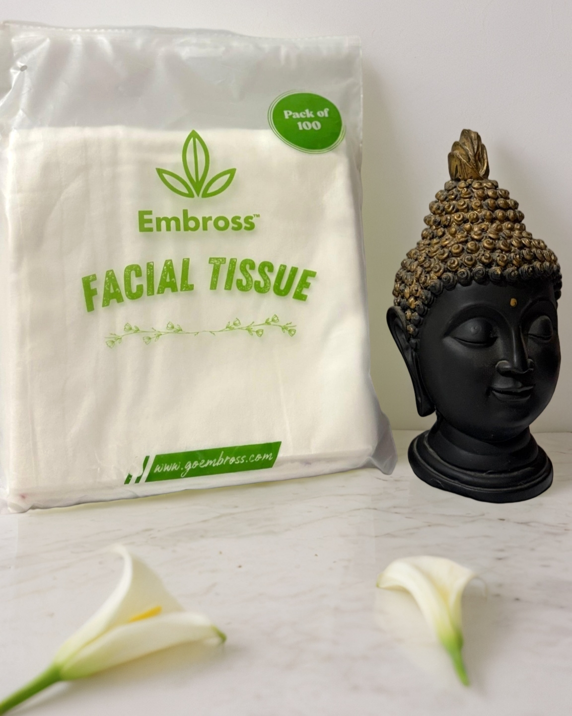 EMBROSS Premium Facial Tissue (Pack of 100)