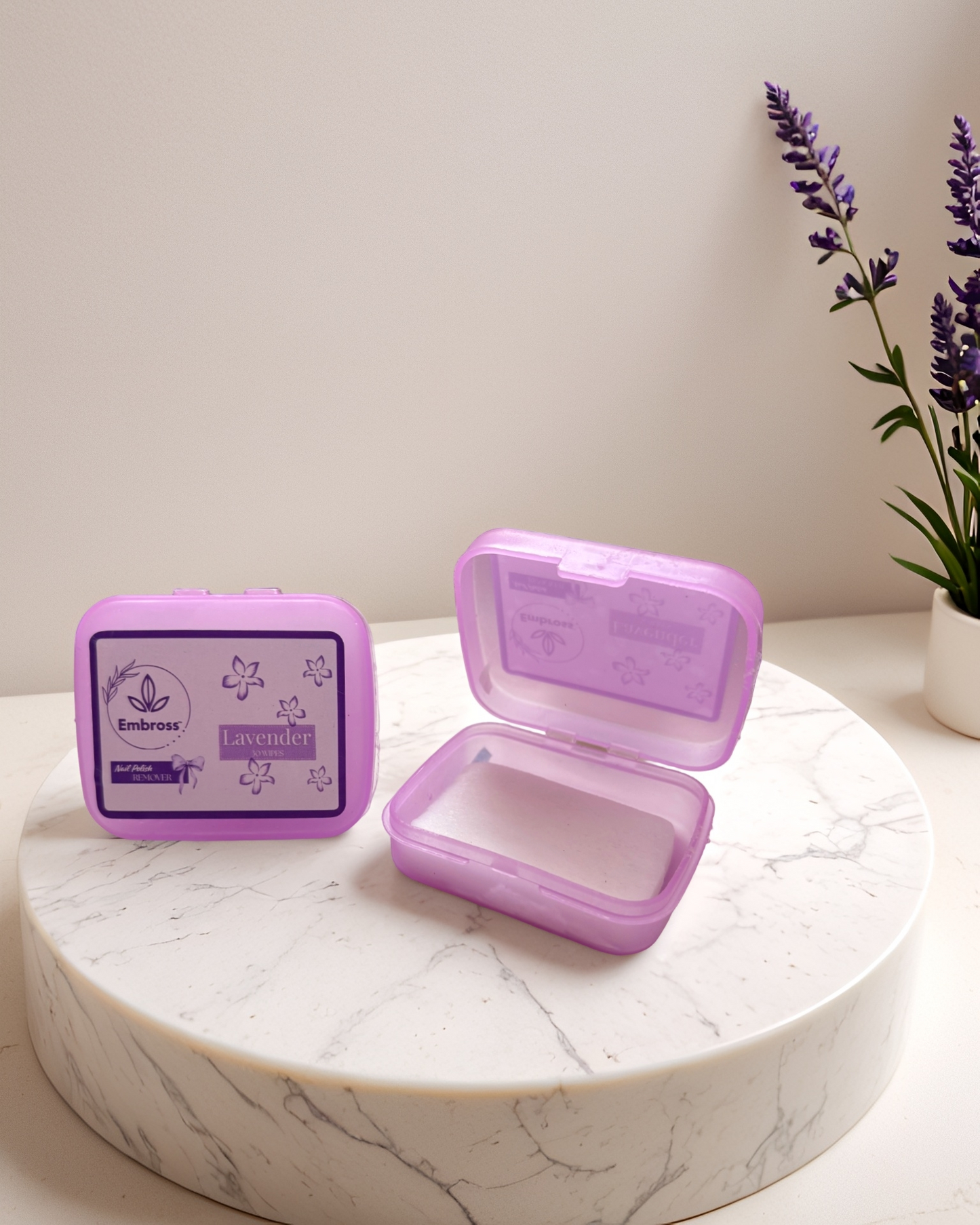 EMBROSS Nail Polish Remover Wipes – Pack of 2