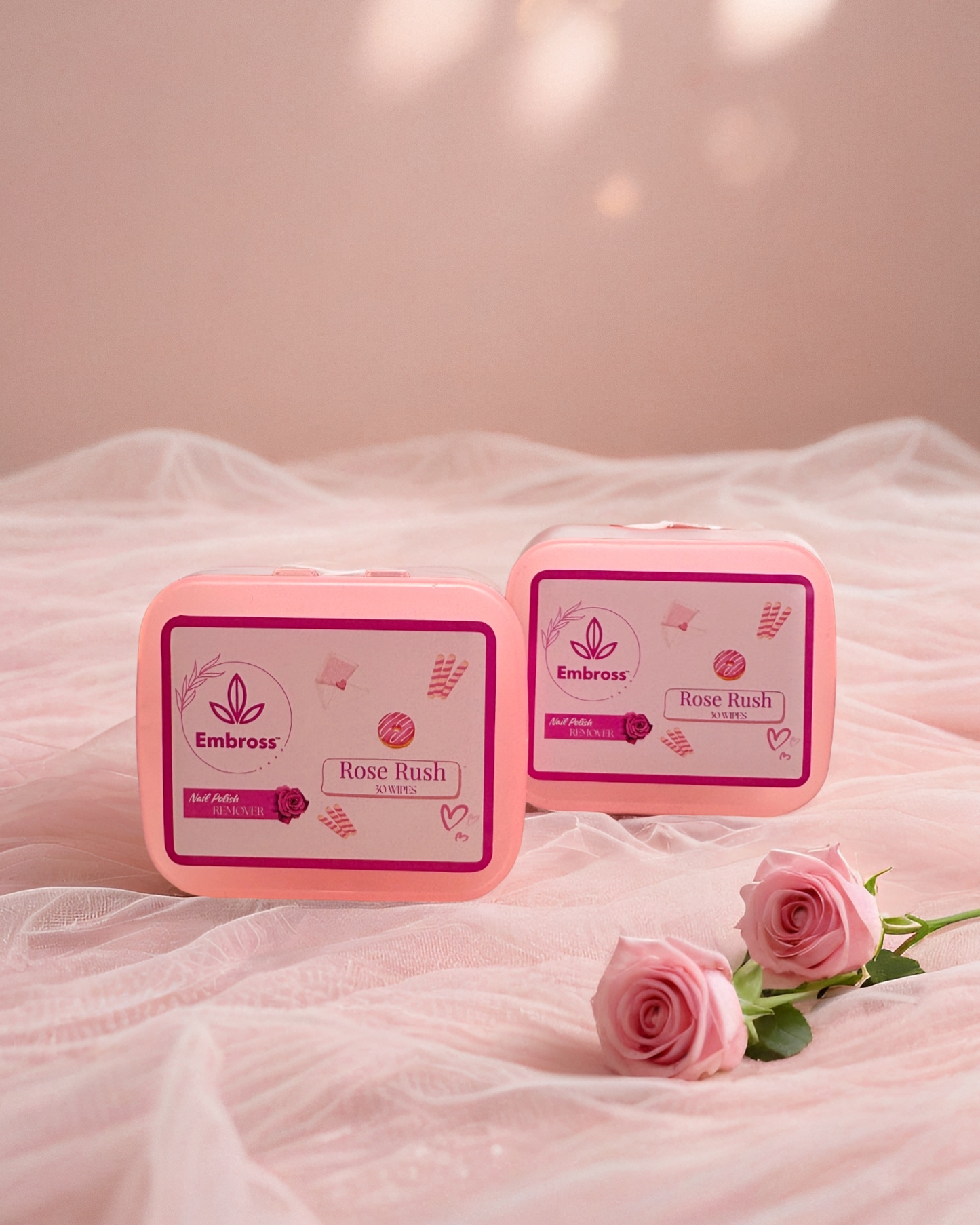 EMBROSS Nail Polish Remover Wipes – Pack of 2