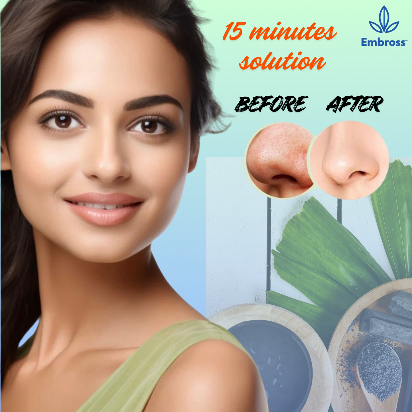 EMBROSS Charcoal Nose Pore Strips - Pack of 10