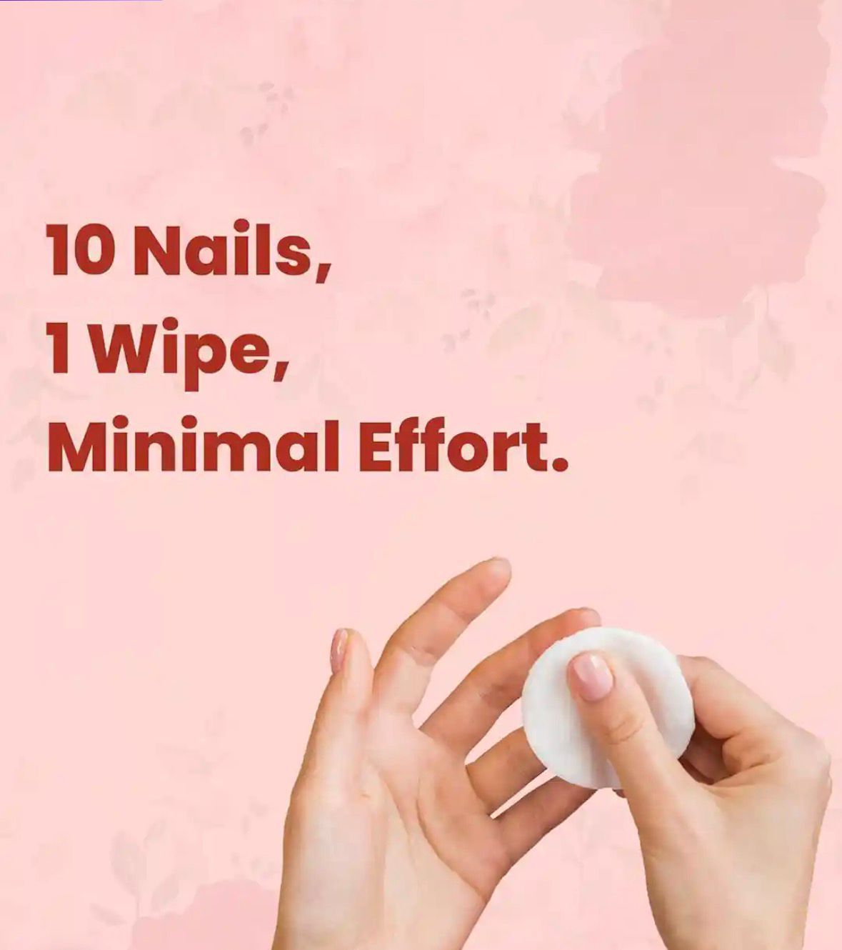 EMBROSS Heart Shape Nail Polish Remover Wipes - Pack of 2