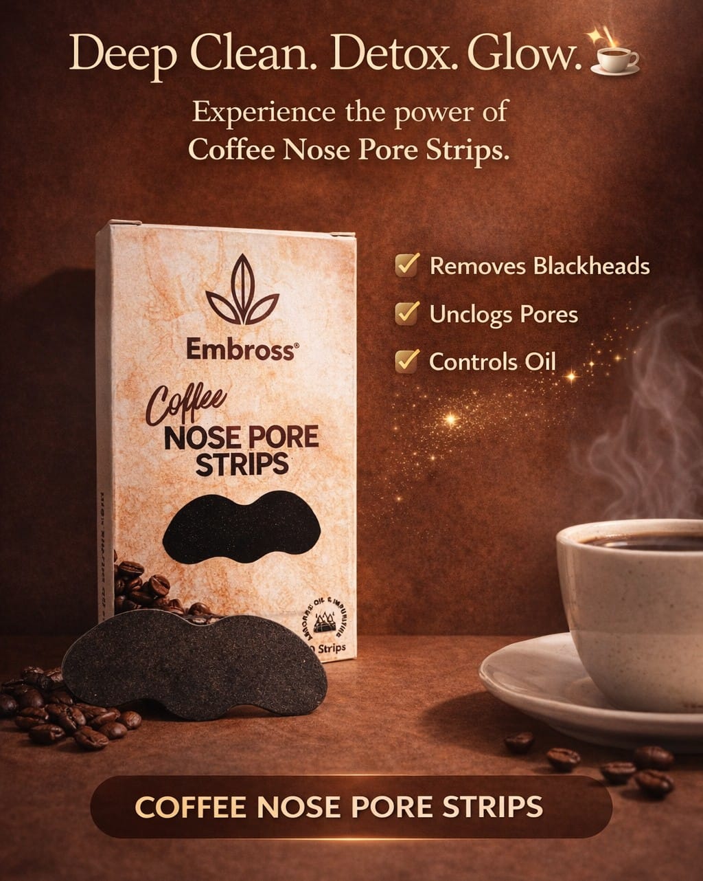 EMBROSS Coffee Nose Pore Strips - Pack of 10
