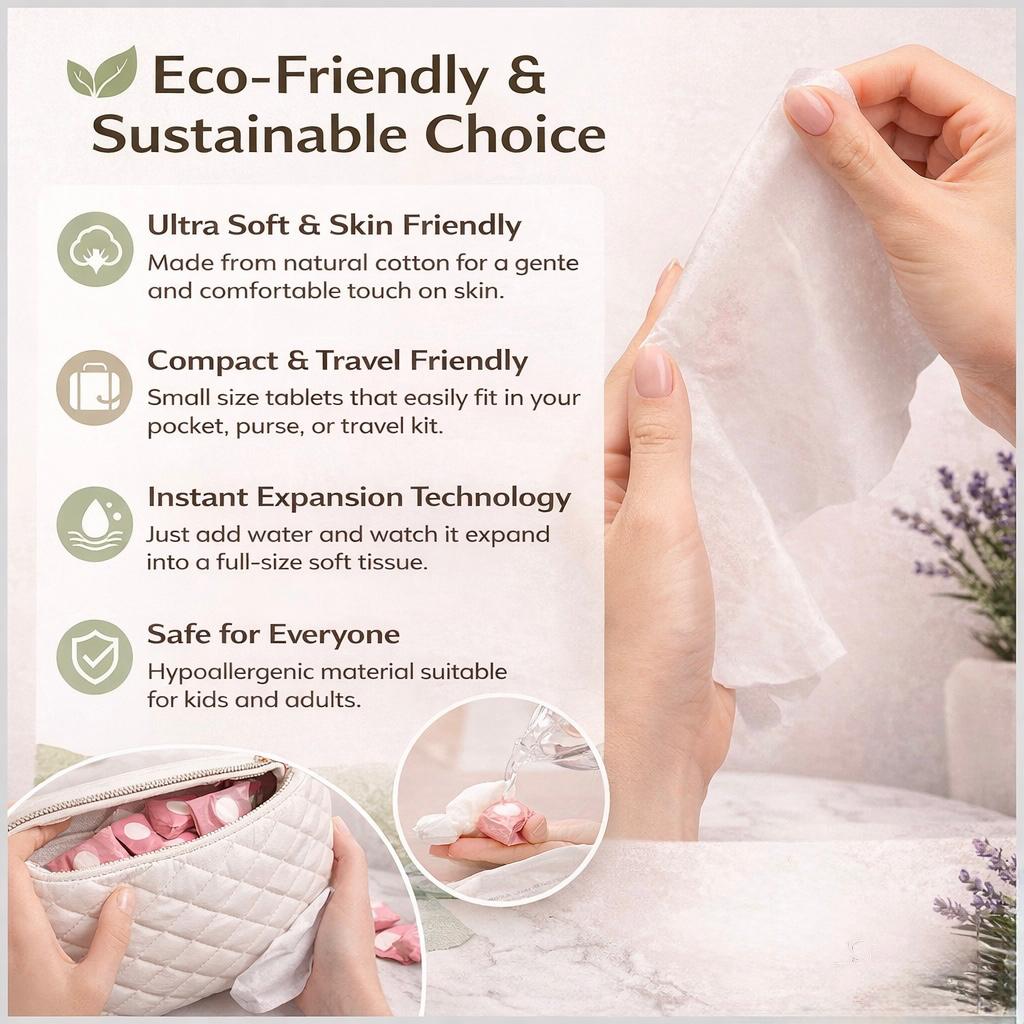 EMBROSS Compressed Facial Tissue - Pack of 100